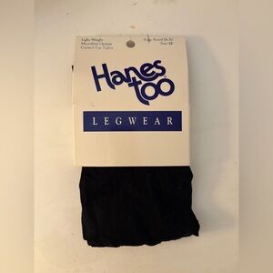 Hanes too Legwear Microfiber Opaque Control Top Tights sz EF NEW Navy